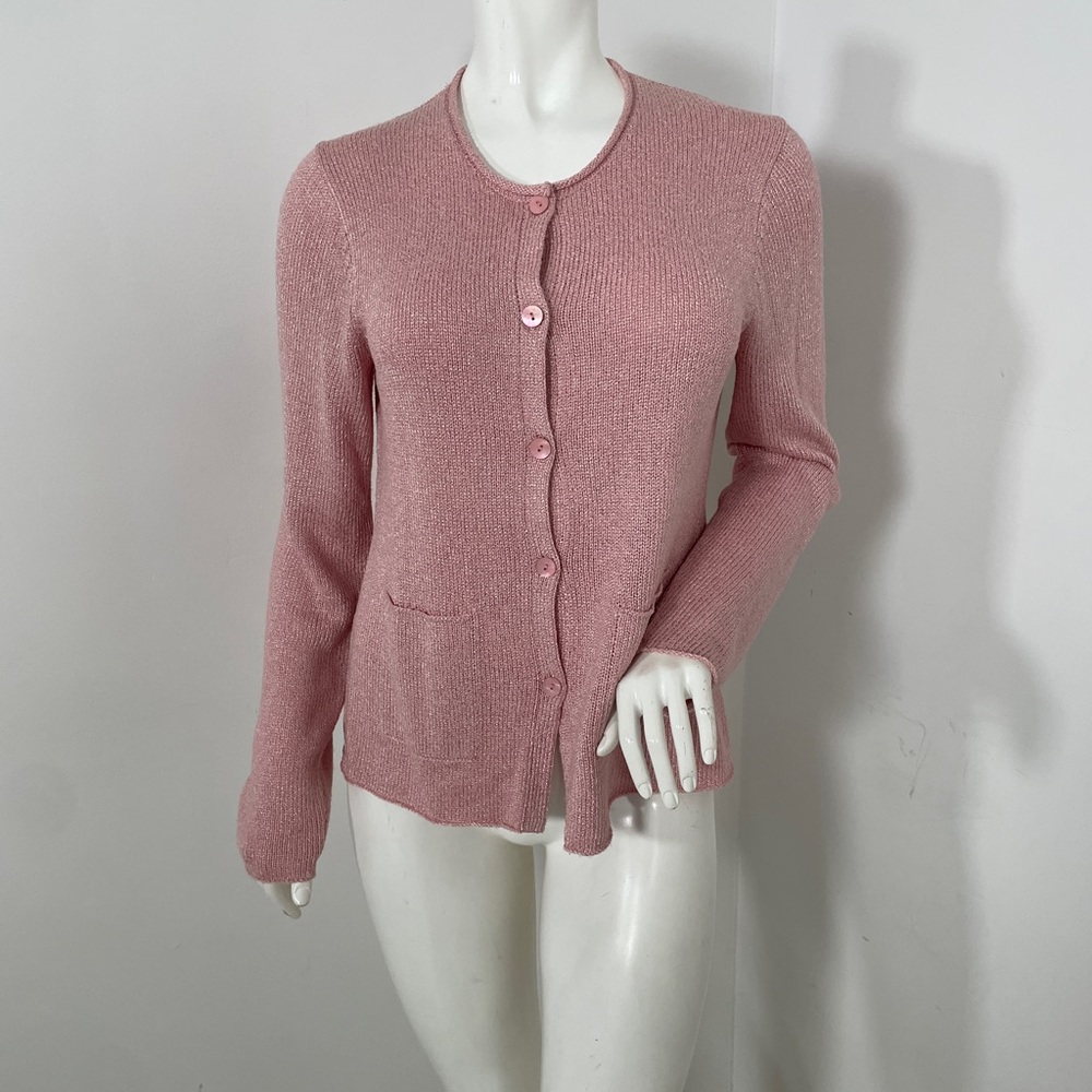 NWOT Eileen Fisher Pale Pink Silk Blend Cardigan Sweater S
